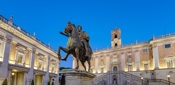 Campobasso, Molise, Italy - September 24, 2021: Bronze monument dedicated to the patriot and scholar Gabriele Pepe created in 1913 by the sculptor Francesco Jerace