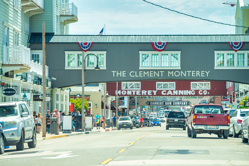 Cityscape of Monterey on a cloudy summer morning