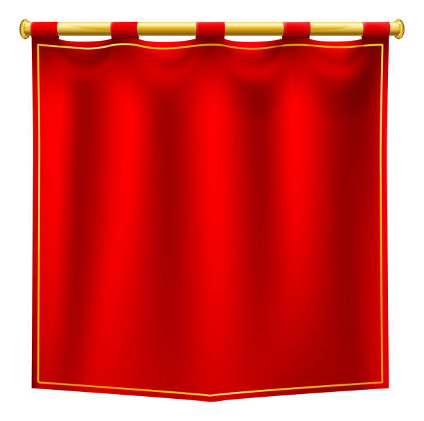 istock Medieval Banner Royal Red Knight Flag Sign 1826517571