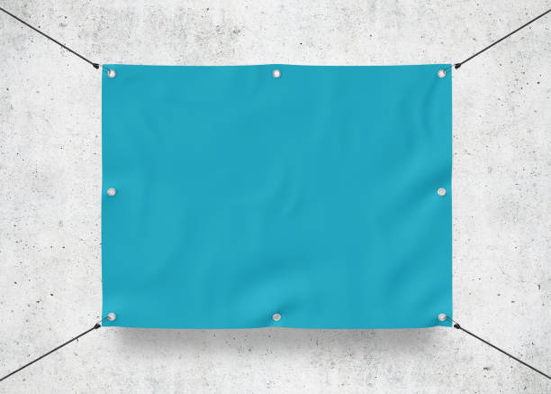 istock Turquoise Outdoor Tarpaulin Banner 3D Rendering 1826543549