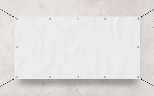 istock White Outdoor Tarpaulin Banner 3D Rendering 1826543551