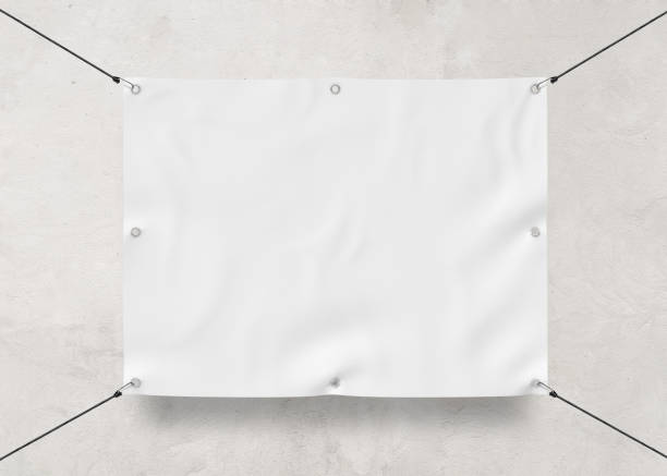 istock White Outdoor Tarpaulin Banner 3D Rendering 1826543552