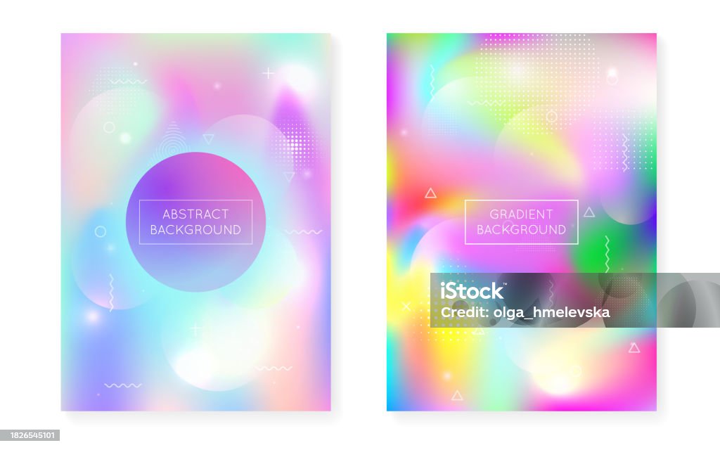Gradient Texture Tech Poster Digital Design Dynamic Flyer Blue Space ...