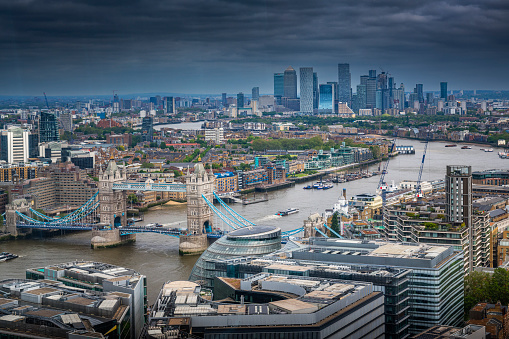 Thames River and the Tower Bridge