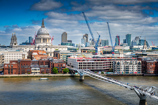 Thames River and St. Paul's Cathedral in London