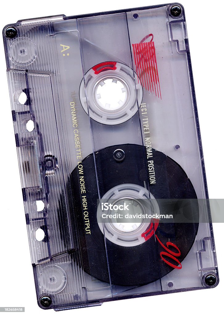 Audio cassette in colour Colour audio cassette Arts Culture and Entertainment Stock Photo