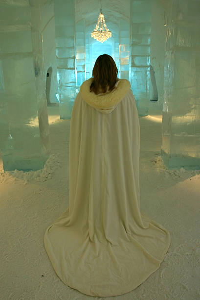istock mystical caped maiden in an ice snow castle 182658657