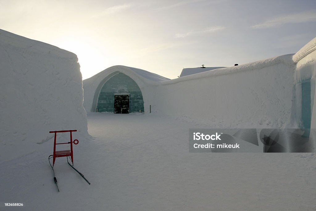 Albergo di ghiaccio, Kiruna, Svezia ingresso principale ingresso - Foto stock royalty-free di Igloo