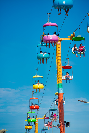 Amusement Park of Santa Cruz on a sunny day