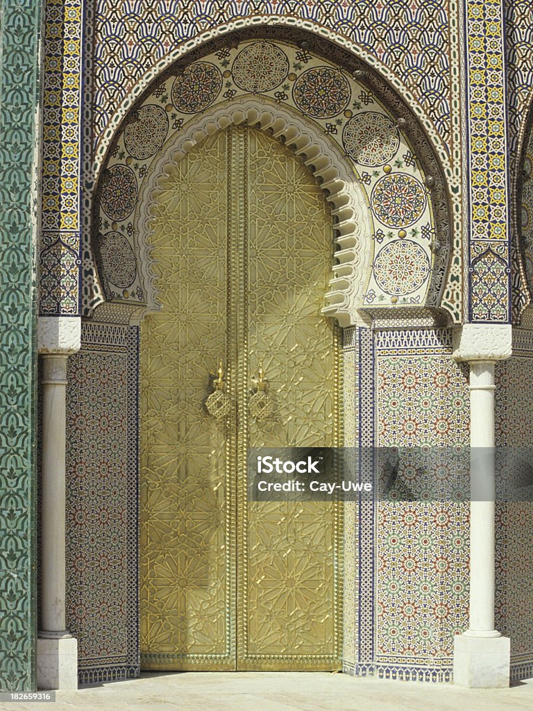 Golden Gate, Palace in Fes, Marokko - Lizenzfrei Afrika Stock-Foto
