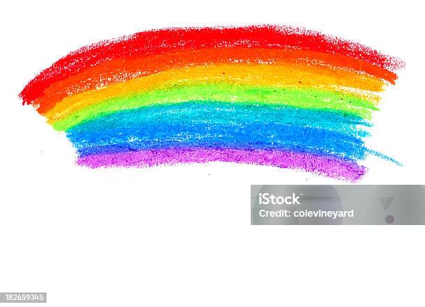 Foto de Arcoíris e mais fotos de stock de Bandeira do arco-íris - Bandeira do arco-íris, Desenhar - Atividade, Desenho