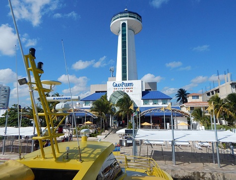 July 7, 2023, Cancún, México.  Ultramar Ferry Puerto Juárez, the ferry from Cancún to Isla Mujeres unites two of the towns with the greatest tourist impact in Mexico