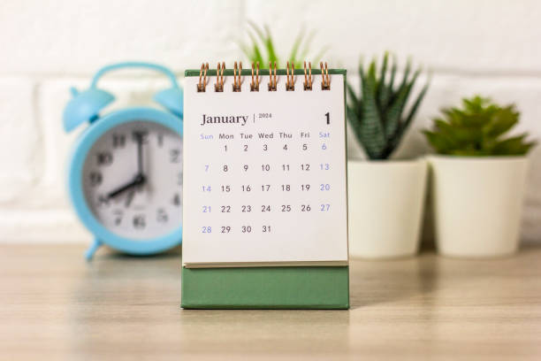 istock Hello, January. Calendar for the new January 2024. 1826601488
