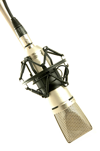 A studio condenser microphone.