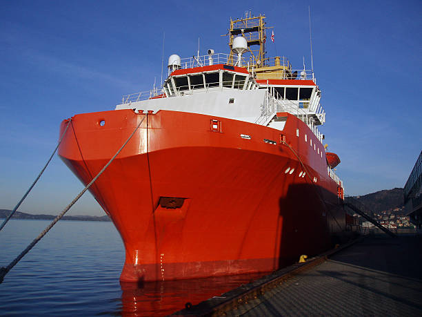 istock oil rig supply boat in harbour, Bergen, Norway 182660169
