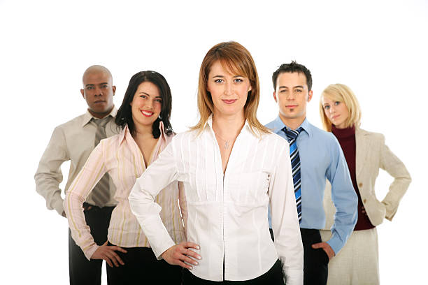 istock Businesswoman and colleagues 182660190