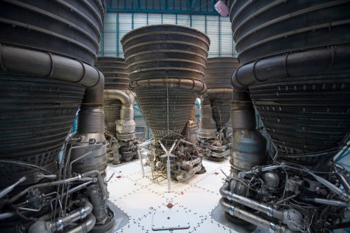 Private jet airplane engine close up