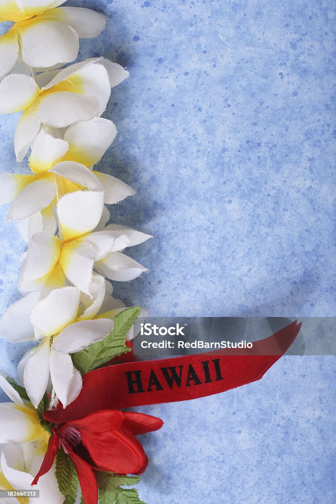 Hawaii A hawain lay with blue background. Big Island - Hawaii Islands Stock Photo