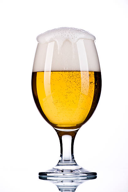 istock Overfilled Glass with Fresh Beer and Foam 182660609