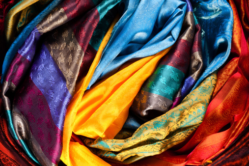 colors of  indian silk details