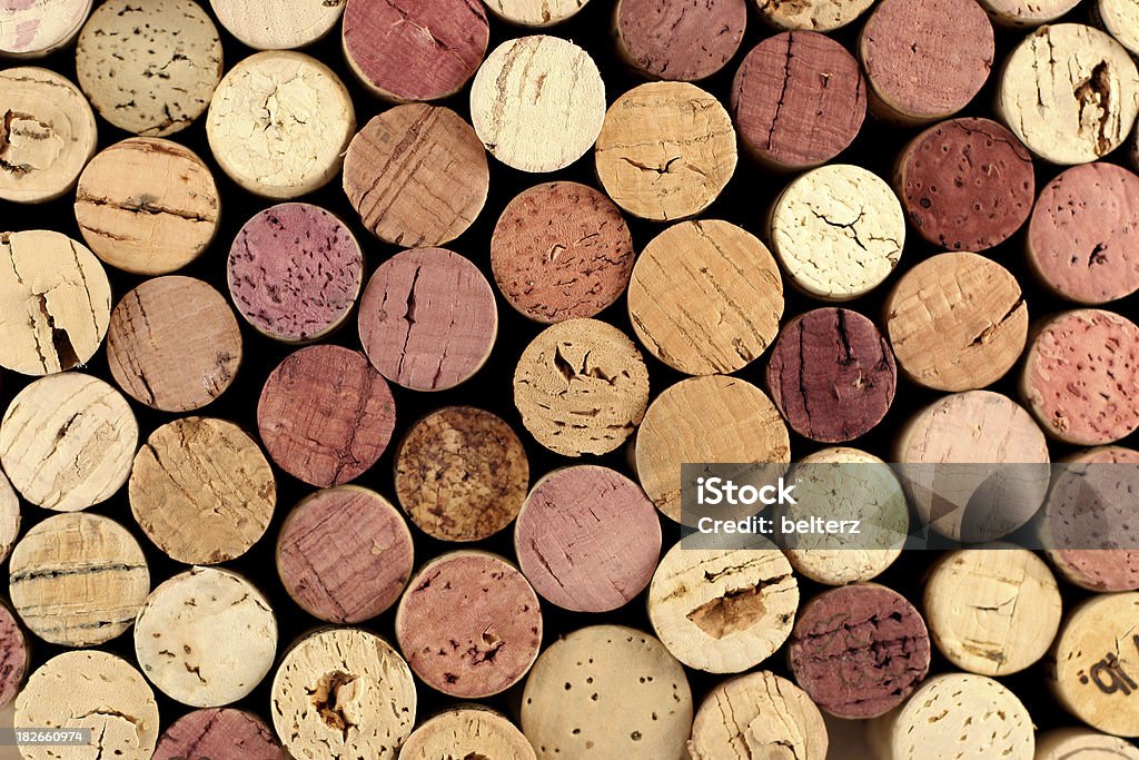 wine cork tops various wine cork tops background Alcohol - Drink Stock Photo