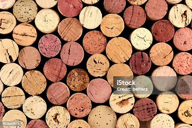 Wine Cork Tops Stock Photo - Download Image Now - Alcohol - Drink, Backgrounds, Circle