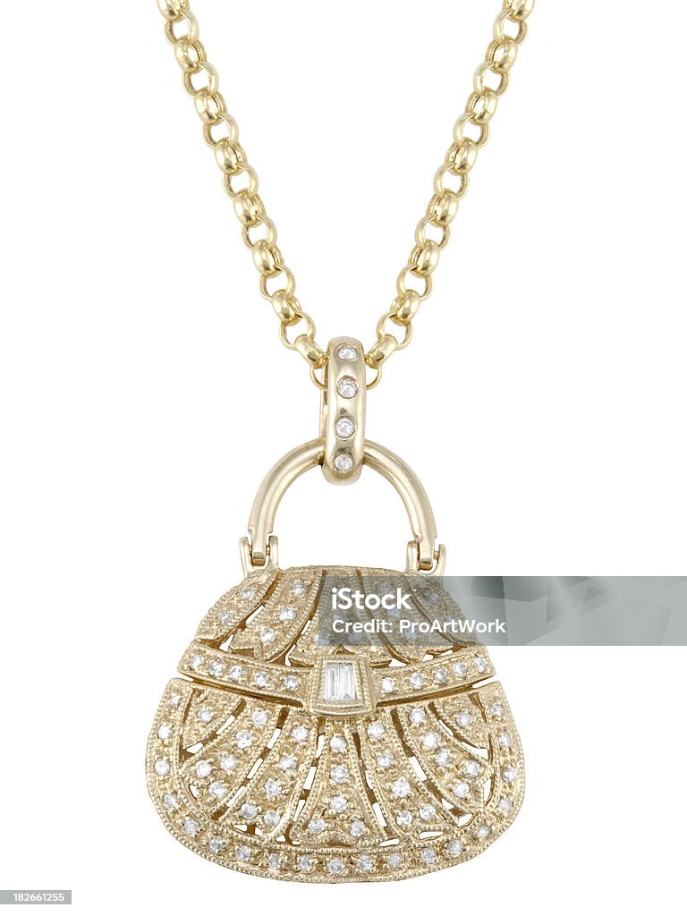 Gold & Diamond Purse Pendant Gold & Diamond Purse Pendant. Diamond - Gemstone Stock Photo