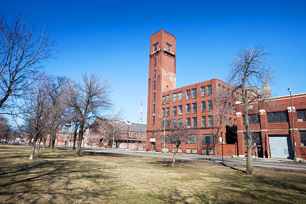 istock Old Chicago Factory Building with Tower 182661353