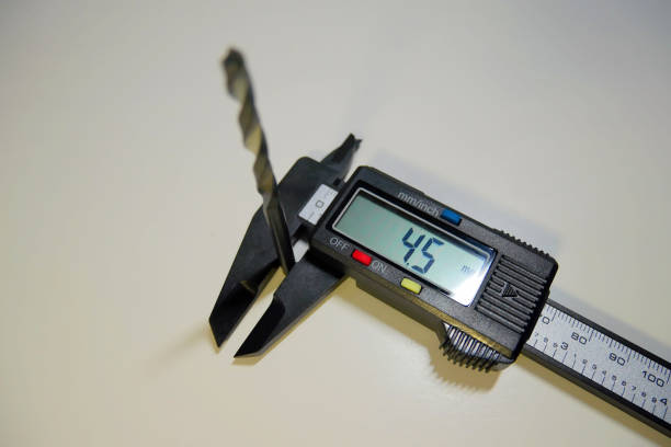 istock Electronic digital vernier caliper details and close-up. 1826615549