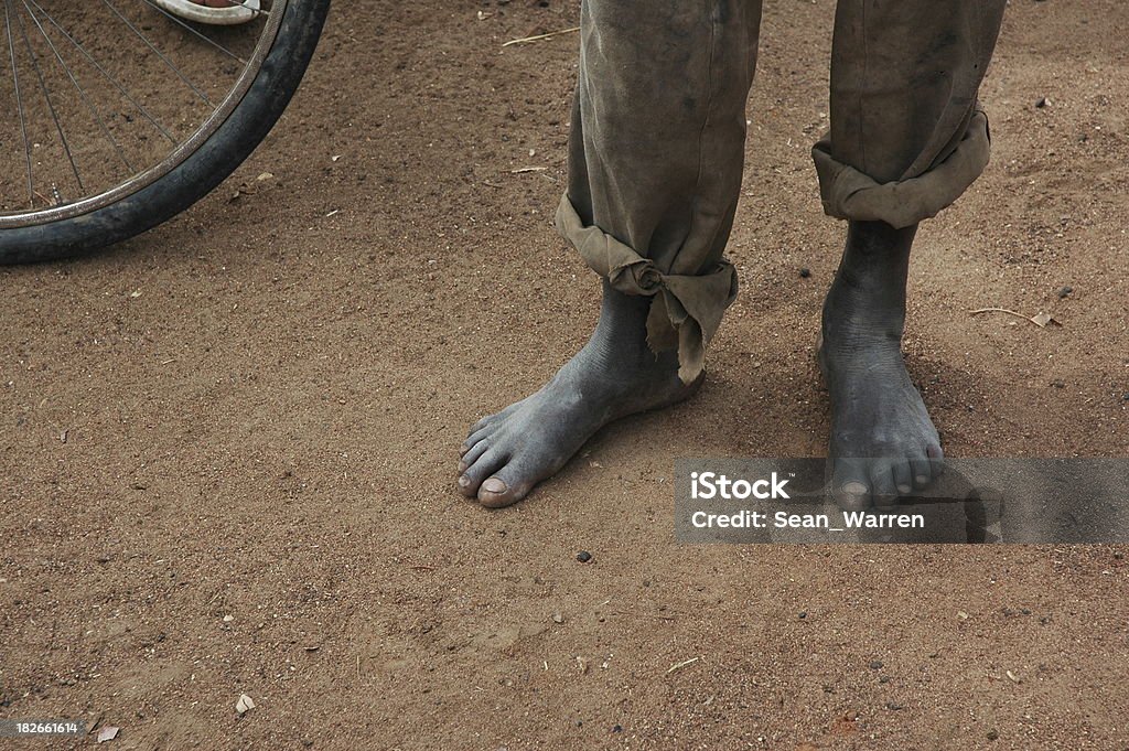 Hard pés de um Africano Adolescente - Royalty-free Acabado Foto de stock
