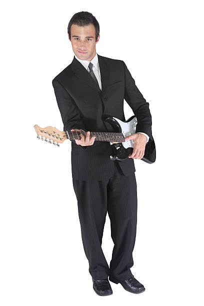 istock Businessman with guitar 182661656
