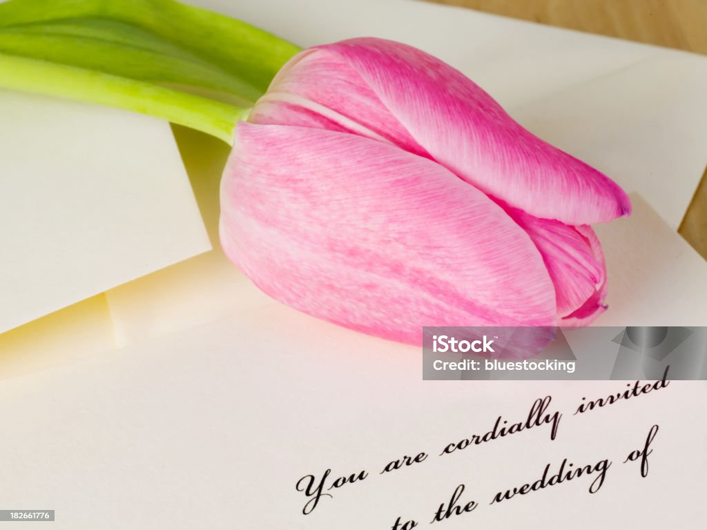 Convite de Casamento e Tulipa - Royalty-free Amor Foto de stock