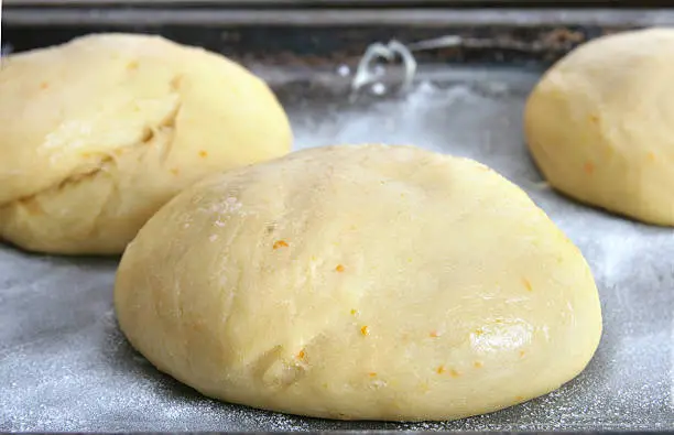 bread dough ready to go into the oven