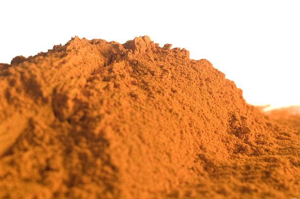istock Yellow  pigment powder heap isolated 182662335