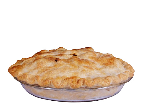 an isolated whole pie