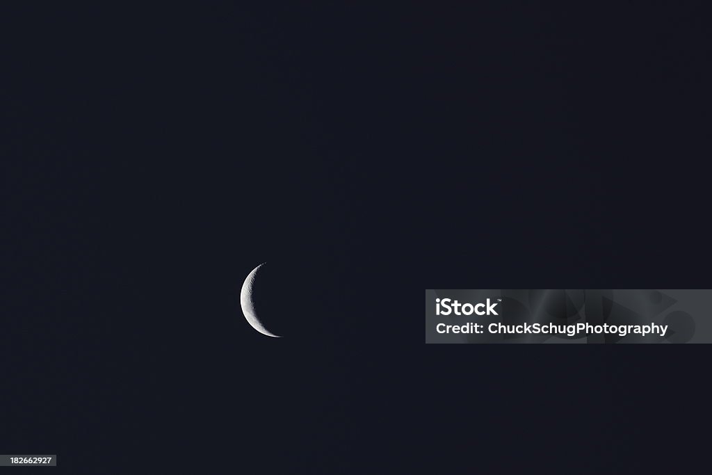 Moon schwindet Crescent Phase - Lizenzfrei Gravitationsfeld Stock-Foto