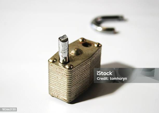 Close Up Of A Broken Lock With Broken Part Out Of Focus Stock Photo - Download Image Now