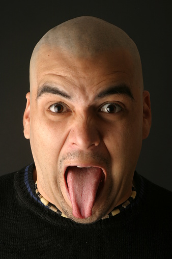 Bald With Tounge Out Stock Photo - Download Image Now - Animal Body ...