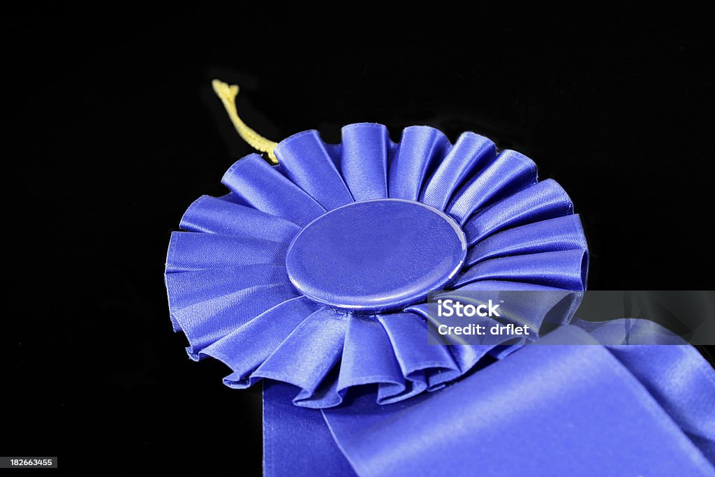 Blue Ribbon na czarnym - Zbiór zdjęć royalty-free (Bodziec)
