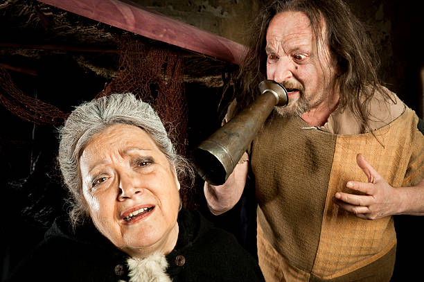 istock Angry man shouting an old woman 182663471
