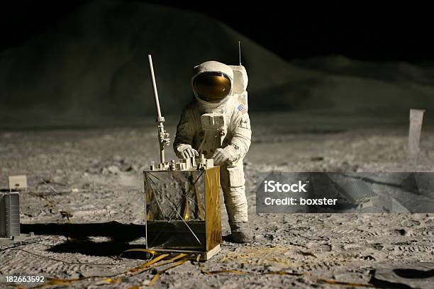 Astronaut On The Moon Stock Photo - Download Image Now - Moon Surface, Astronaut, Apollo Space Mission