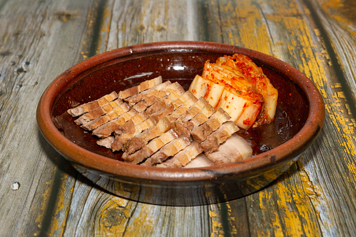 Suyuk, a Korean Traditional Dish Made with Pork