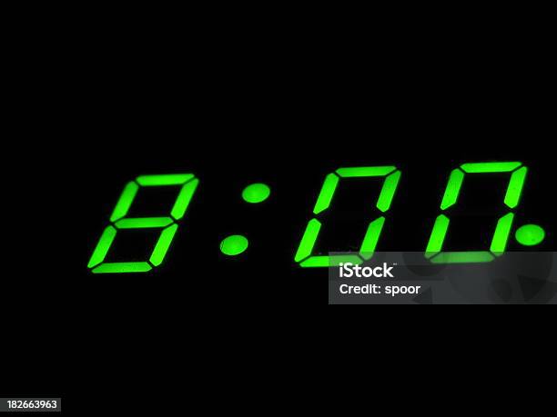 8 O Clock On The Alarmclock Stock Photo - Download Image Now - Clock, Alarm Clock, Horizontal