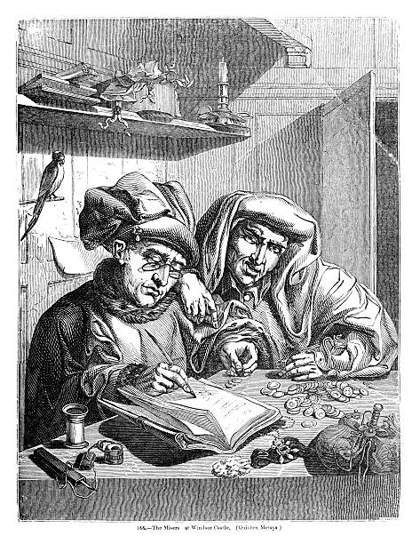 이 misers - early renaissance stock illustrations