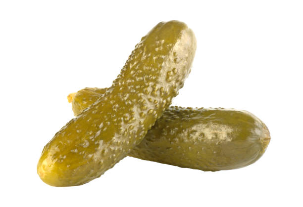istock Marinated pickled cucumber isolated on a white background. Pickles. Gherkin. 1826643203