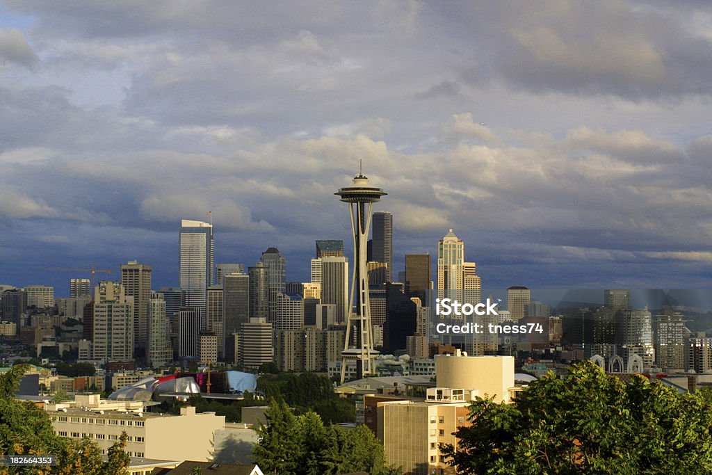 Horizonte de Seattle - Foto de stock de Agua libre de derechos