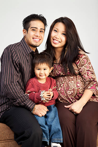 istock Family of Three Portrait 182664514