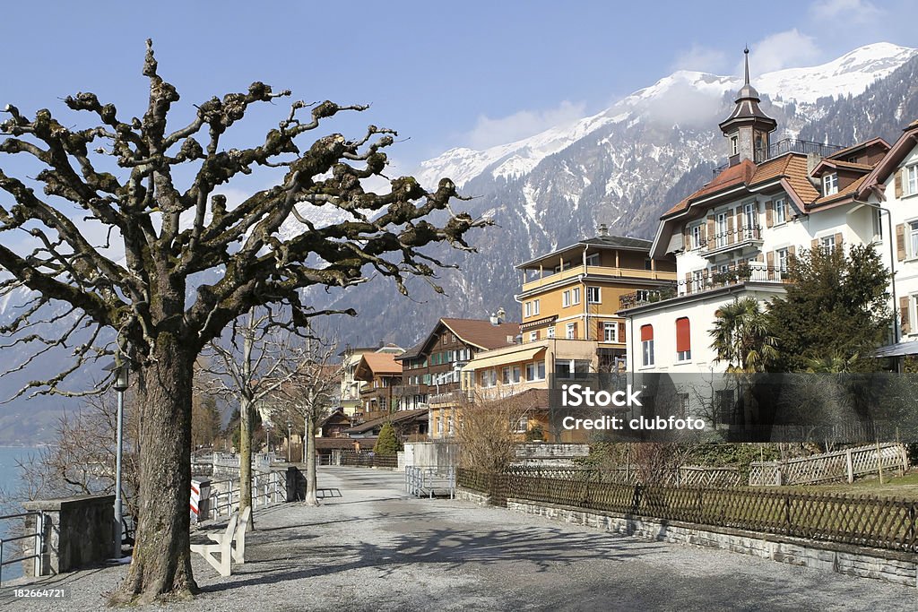 Прогулка на берегу озера в Brienz, Кантон Берн, Швейцария - Стоковые фото Без людей роялти-фри