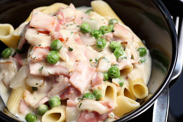 Penne pasta dish stock photo