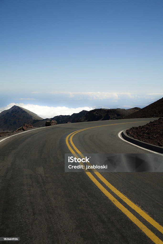 Strada sull'Haleakala - Foto stock royalty-free di Ambientazione esterna